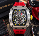 RICHARD MILLE AUTOMÁTICO SKELETON – ACERO & ROJO