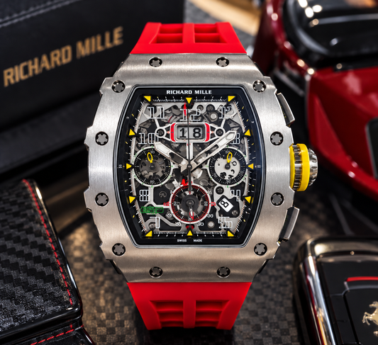 RICHARD MILLE AUTOMÁTICO SKELETON – ACERO & ROJO