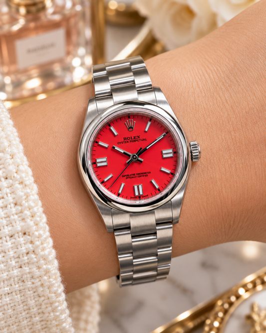 ROLEX OYSTER PERPETUAL 31 MM DAMA – ESFERA ROJA
