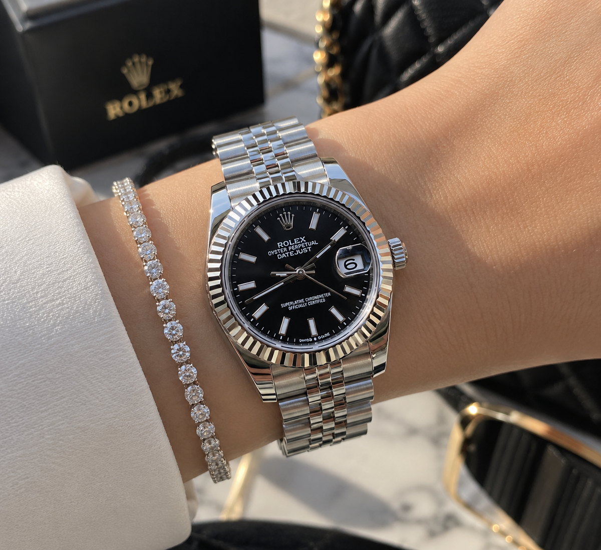 ROLEX DATEJUST 31 MM DAMA – ESFERA NEGRA