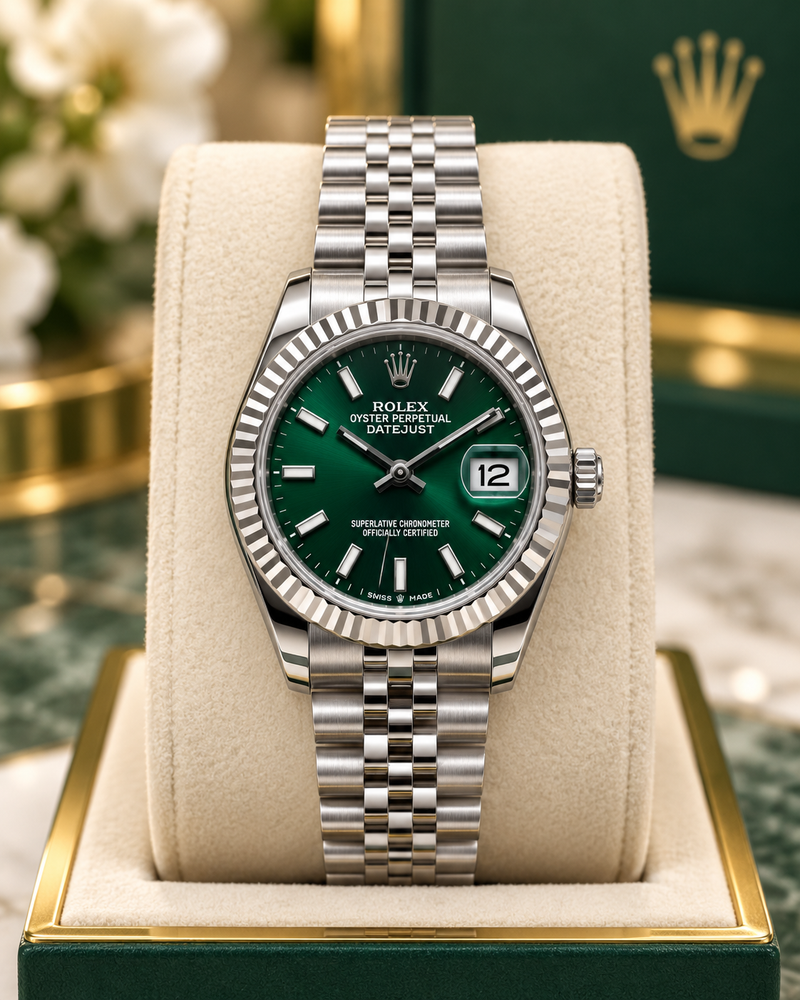 ROLEX DATEJUST 31 MM DAMA – ESFERA VERDE
