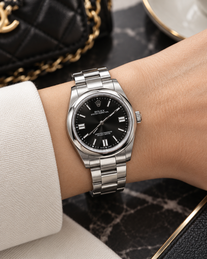 ROLEX OYSTER PERPETUAL 31 MM DAMA – ESFERA NEGRA