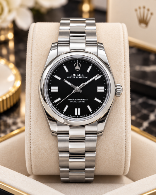 ROLEX OYSTER PERPETUAL 31 MM DAMA – ESFERA NEGRA