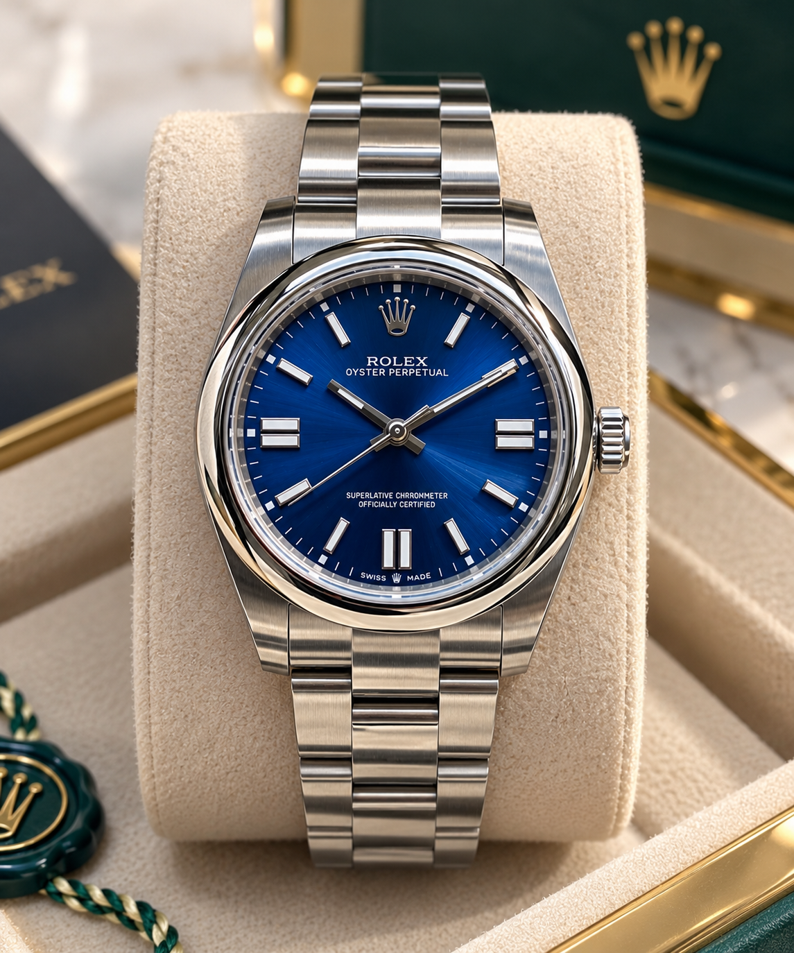 ROLEX OYSTER PERPETUAL DAMA 31 MM – ESFERA AZUL