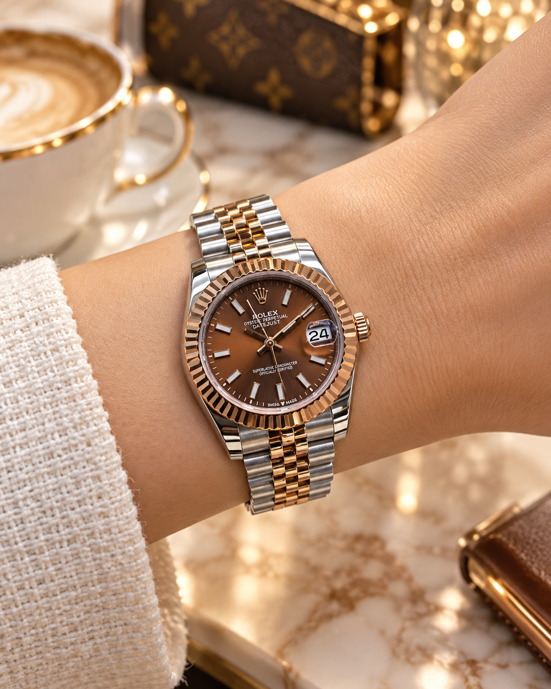 ROLEX DATEJUST DAMA 31 MM – ESFERA CHOCOLATE