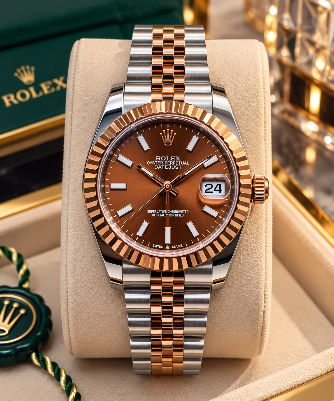 ROLEX DATEJUST DAMA 31 MM – ESFERA CHOCOLATE