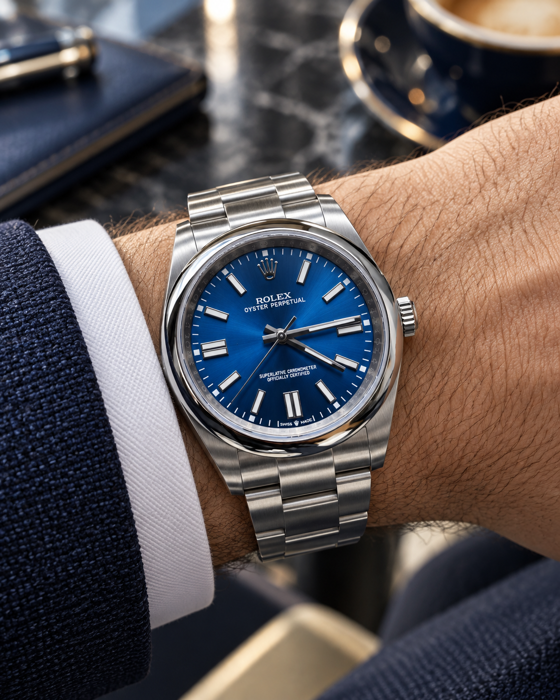 ROLEX OYSTER PERPETUAL 41 MM – ESFERA AZUL Y BRAZALETE OYSTER