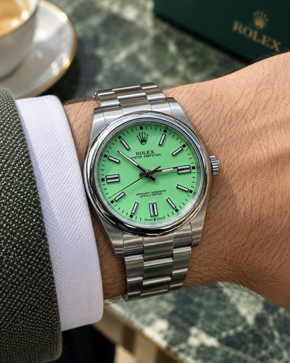 ROLEX OYSTER PERPETUAL 36 MM – ESFERA PISTACHO