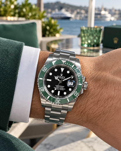 ROLEX SUBMARINER STARBUCKS 41 MM – ESFERA NEGRA Y BISEL VERDE