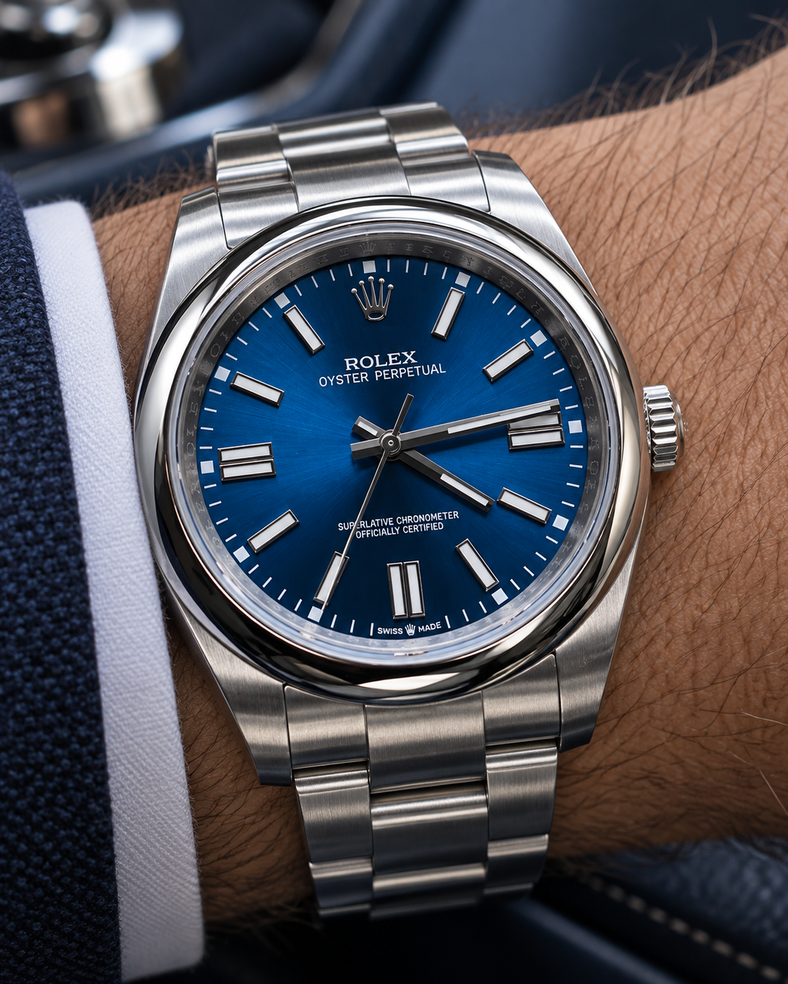 ROLEX OYSTER PERPETUAL 41 MM – ESFERA AZUL Y BRAZALETE OYSTER