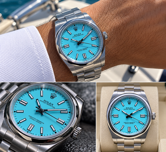 ROLEX OYSTER PERPETUAL 41 MM – ESFERA TURQUESA Y BRAZALETE OYSTER