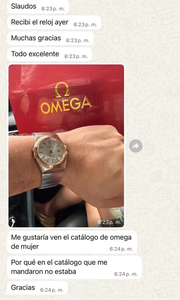 Cliente con su Omega Constellation: «Recibí el reloj, todo excelente»